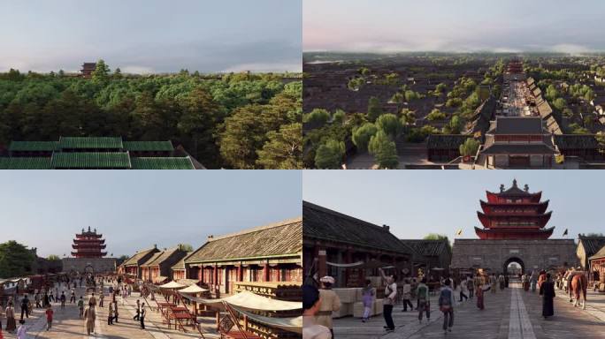山东聊城山陕会馆古代建筑三维动画