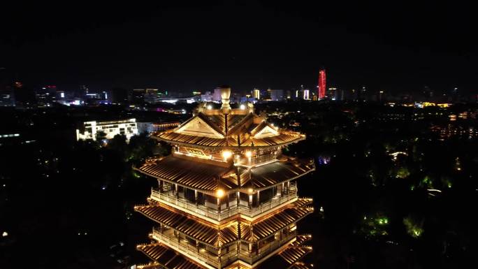 【有版权】大明湖夜景航拍