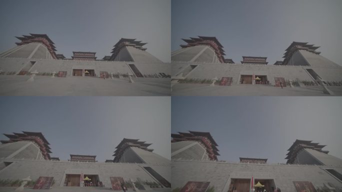 河南洛阳应天门遗址大范围运动镜头4k