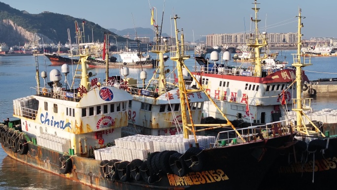 台州温岭石塘渔港航拍