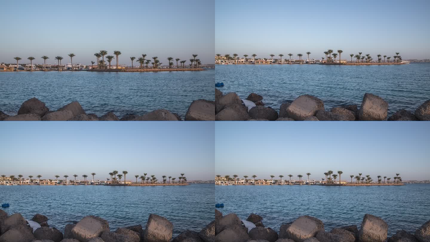 埃及红海日出高清视频延时