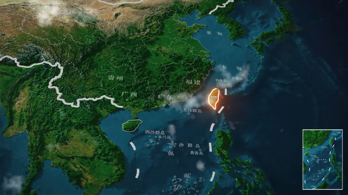 台湾地图AE模板