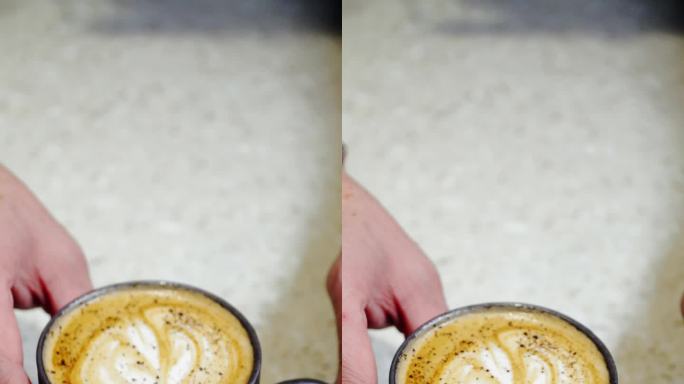 竖屏咖啡展示奶油