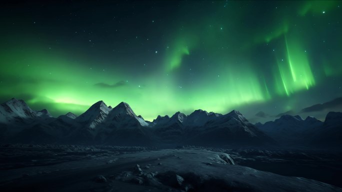 冰岛挪威北极极光延时摄影
