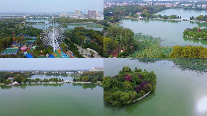 [4K]航拍素材.淮南龙湖公园