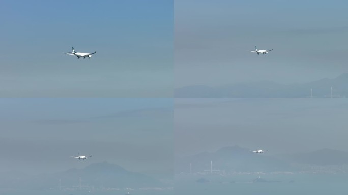 香港机场飞机降落