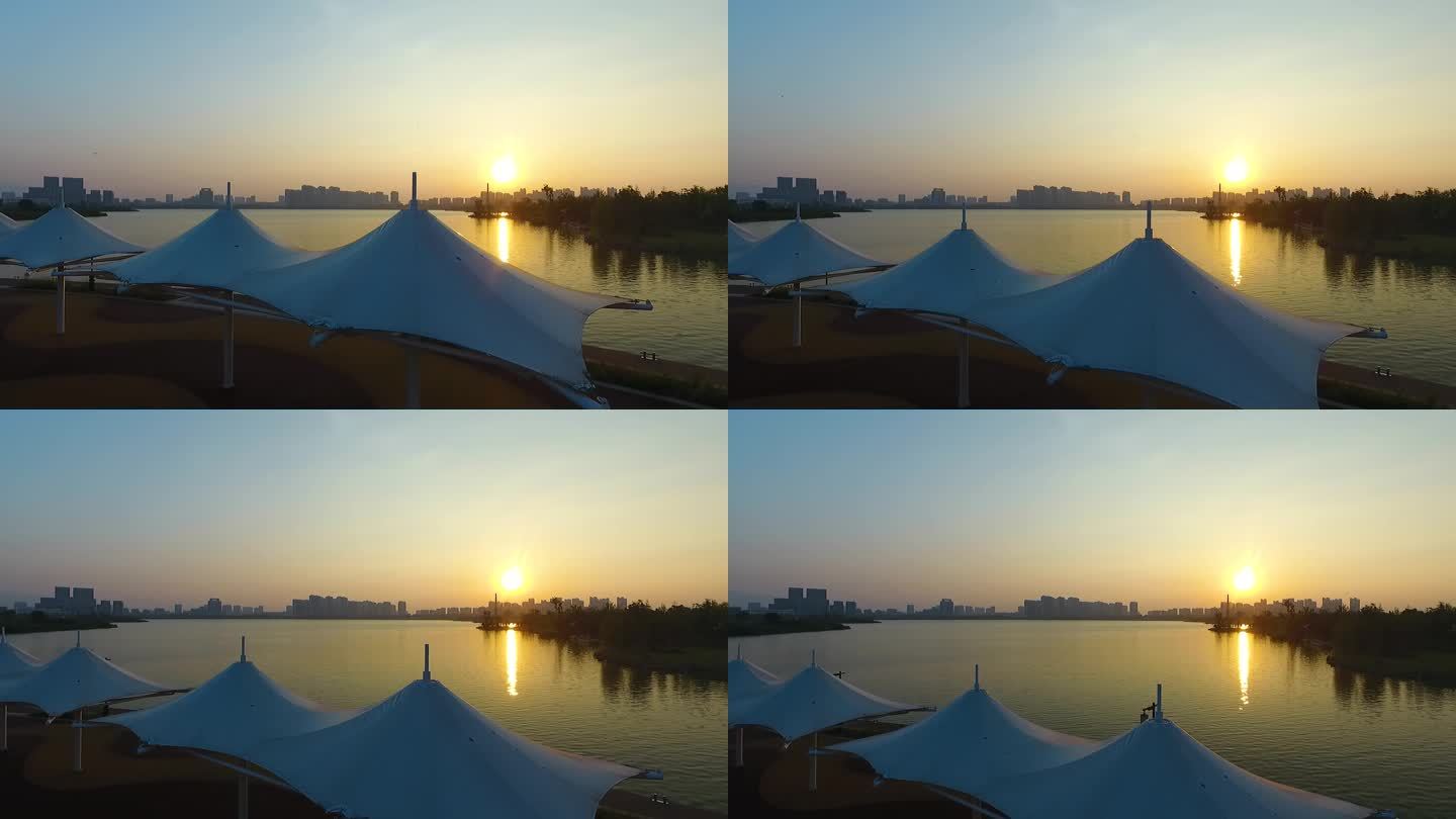金华湖海塘夕阳