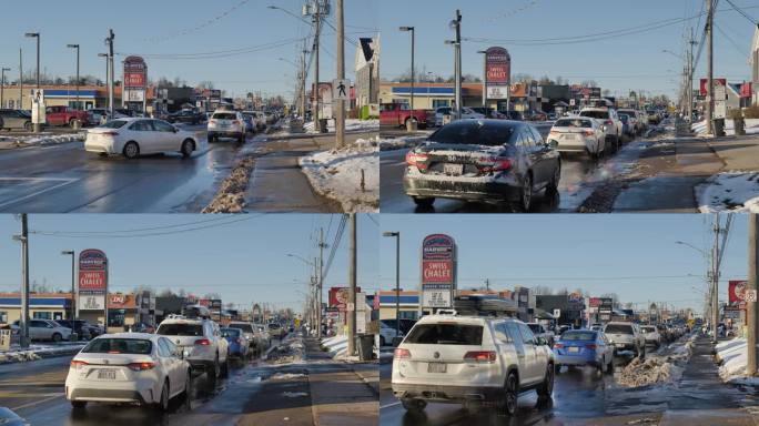 加拿大雪后的街道