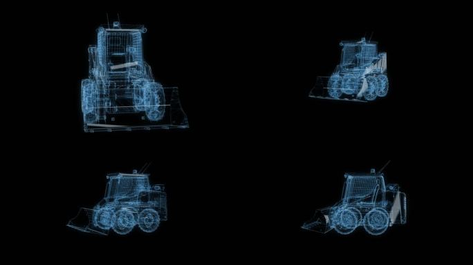 装载机透视全息通道素材