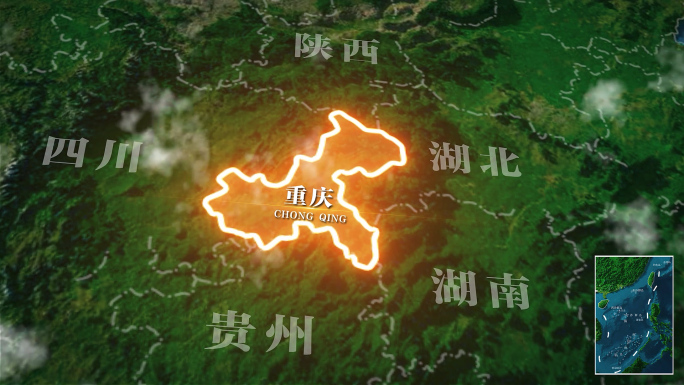 重庆市地图AE模板