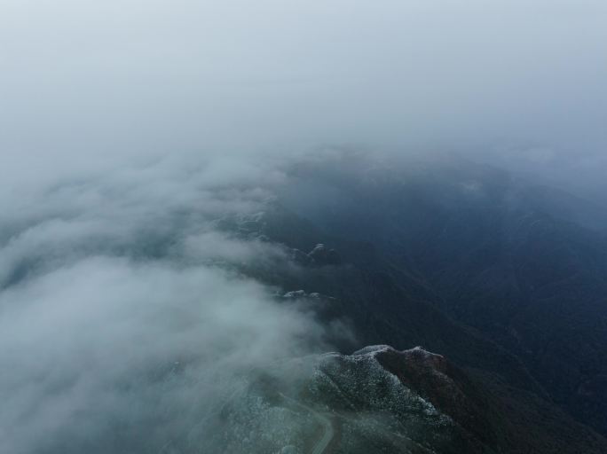 南宁大明山雾凇航拍延时