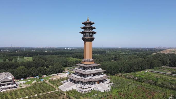 寺院 隆福寺 夏天寺院航拍 隆福寺