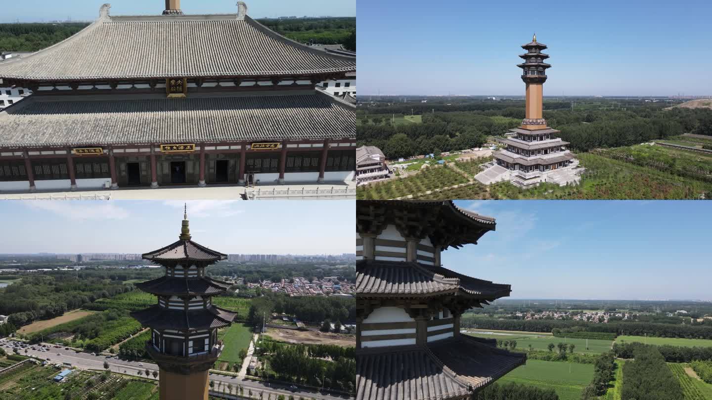 寺院 隆福寺 夏天寺院航拍 隆福寺