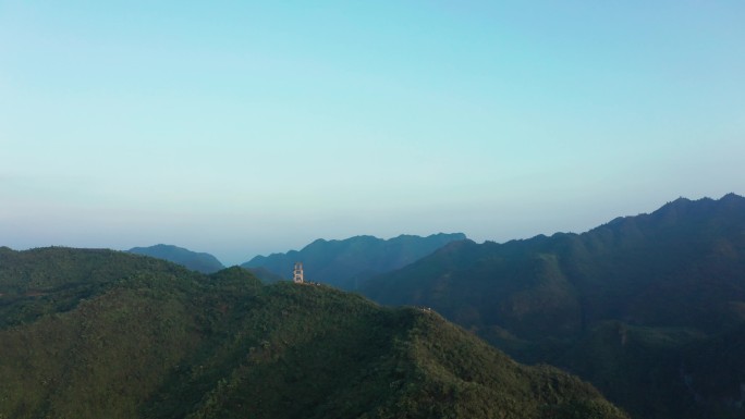 湘西吕洞山日出航拍4k