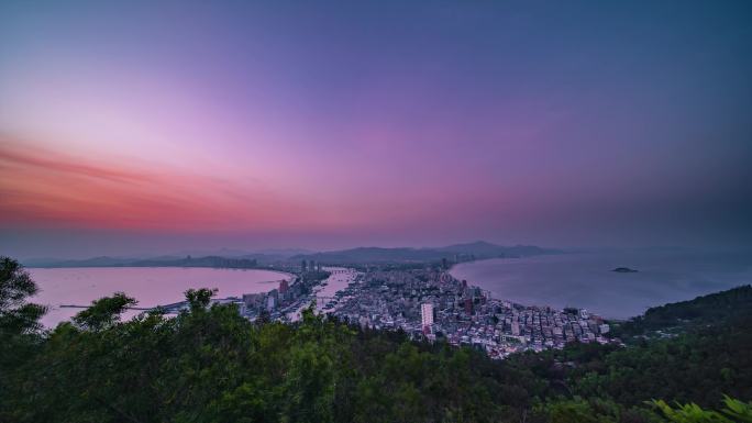 惠东双月湾日转夜延时4K