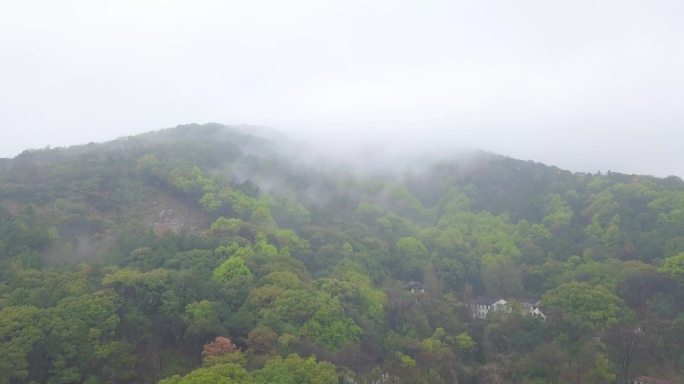 【4K】航拍无锡滨湖惠山平流雾云变化全景