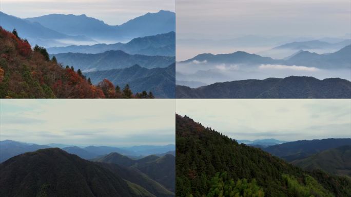 山峦叠嶂云雾缭绕