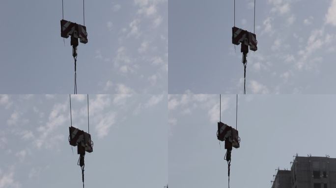 建筑工地 塔吊作业 吊运 高空作业