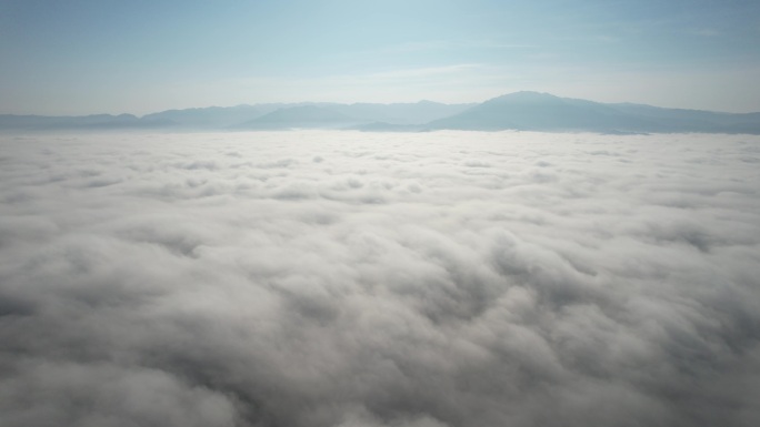 祖国壮丽河山清晨云海云雾缭绕航拍