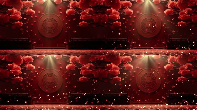4k红色国风喜庆节日新年背景⑨