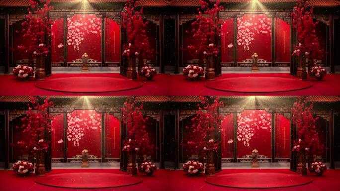 4k红色国风喜庆节日新年背景11