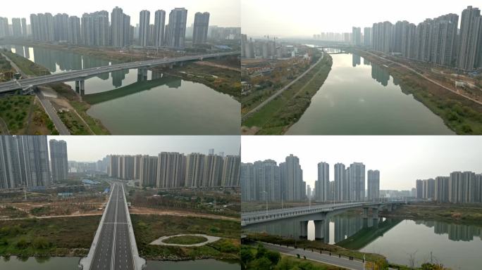 4K航拍浏阳河大桥