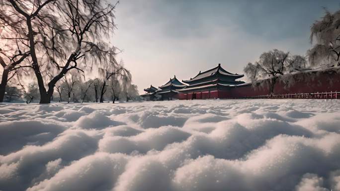 北京冬天雪景