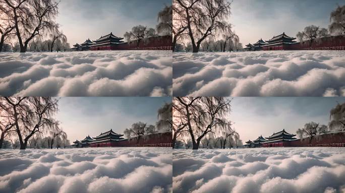 北京冬天雪景