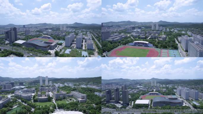 南京大学江宁河海大学航拍空镜素材4K