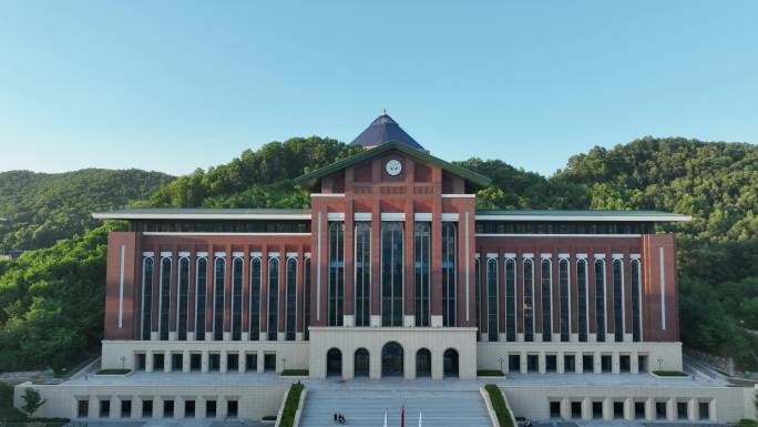 深圳光明区中山大学校区航拍学校建筑风光