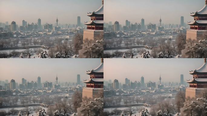 北京冬天雪景