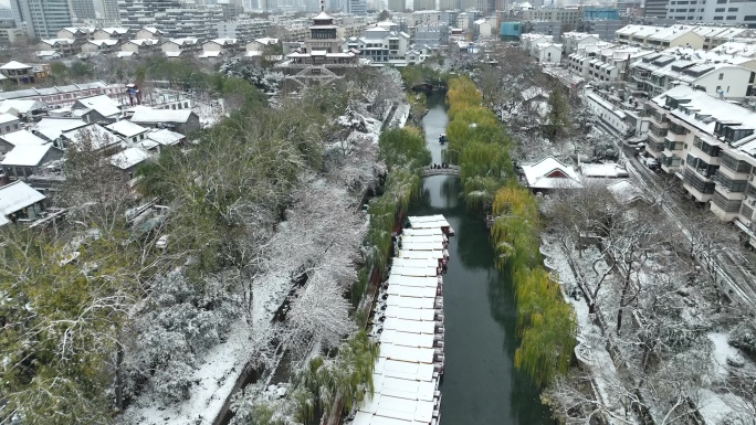 济南 黑虎泉 解放阁 文旅 雪景 冬天