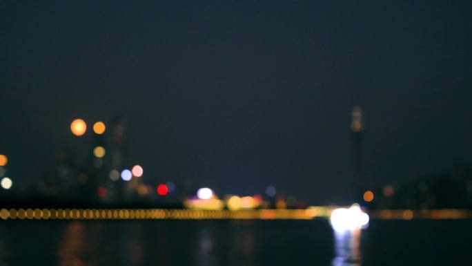 幻影散焦下的广州市夜景照明