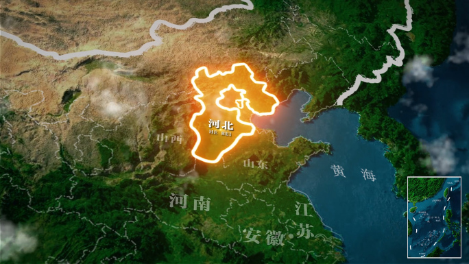 河北省地图AE模板