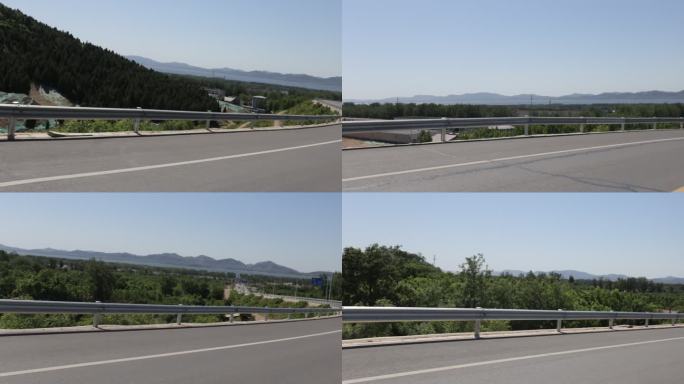 高速公路弯路山路车戏背景素材悬崖抠像抠绿