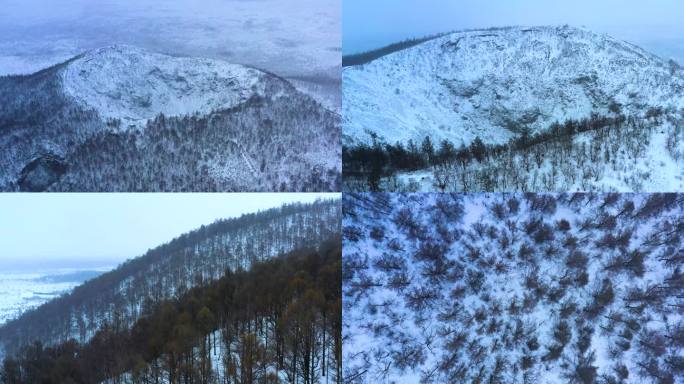 冰雪覆盖的火山