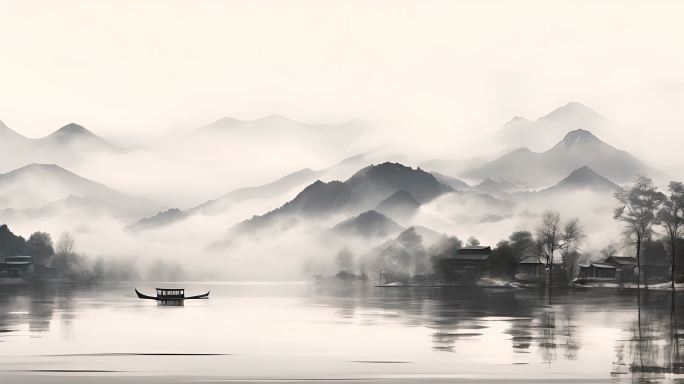 水墨山水背景