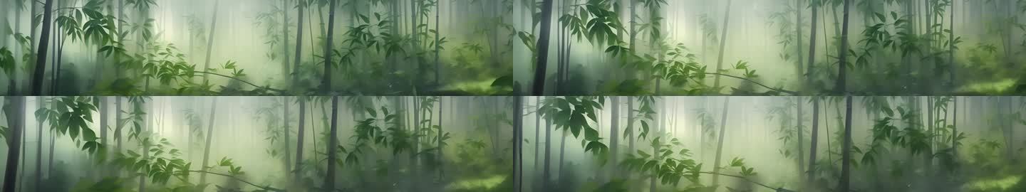 清新竹林背景1