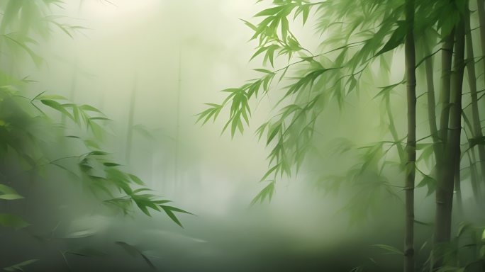 清新竹林背景9