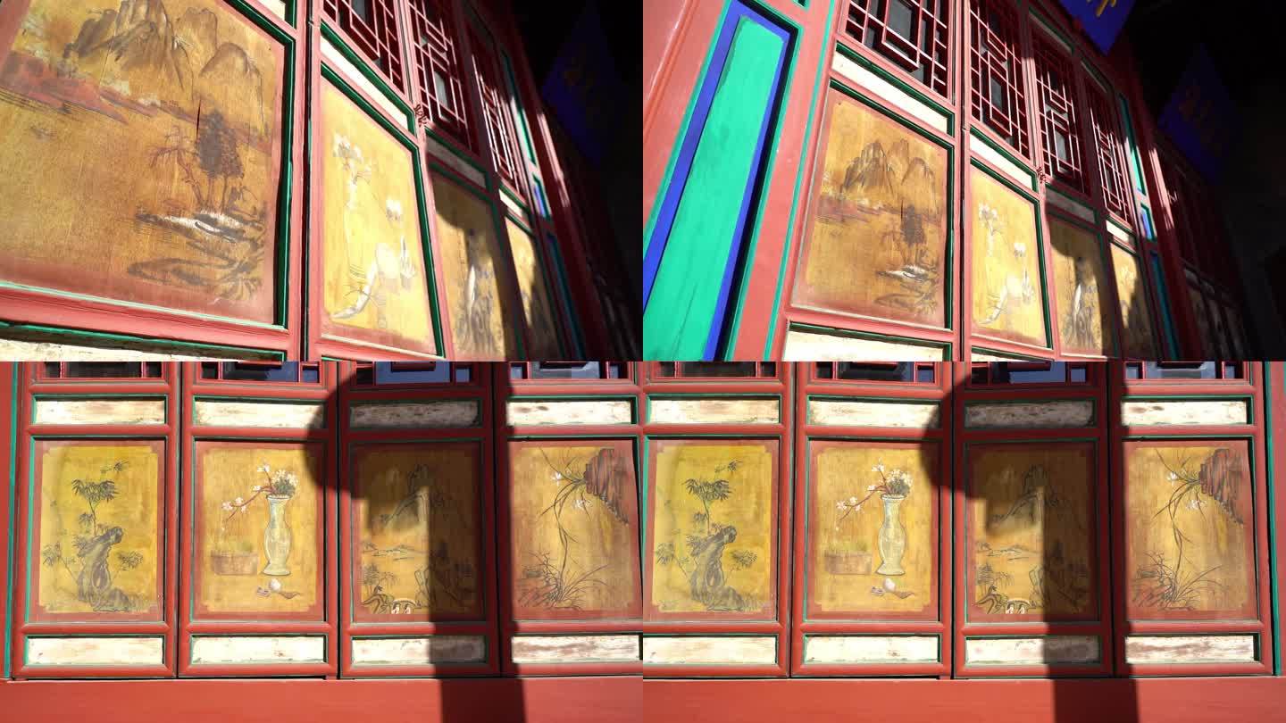 寺庙 门窗 壁画