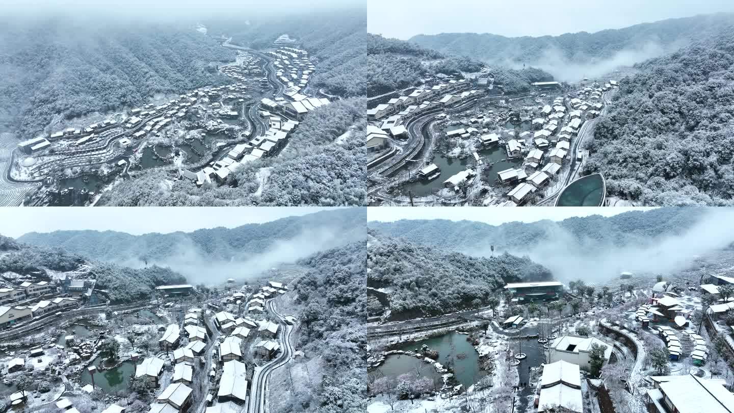 上饶铅山县葛仙村雪景航拍