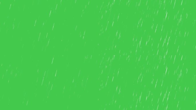 雨落在绿色的屏幕背景上。