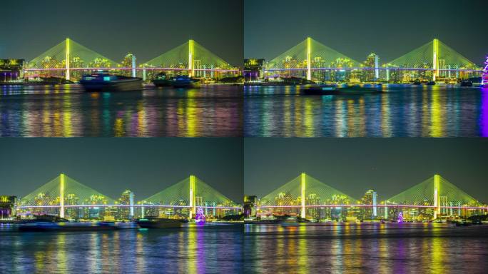 上海 南浦大桥 延时 夜景