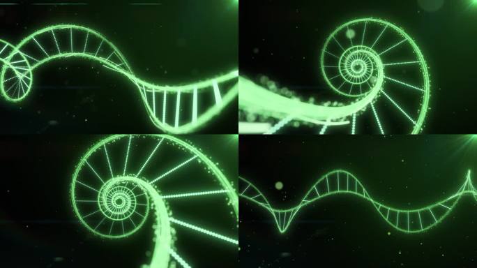 4K科技DNA螺旋分子链_AE模板