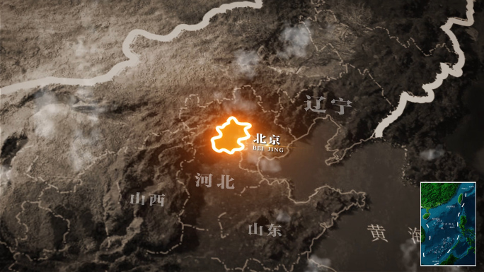 北京复古历史地图AE模板