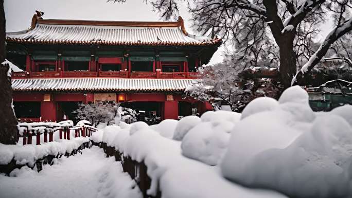 北京冬天雪景