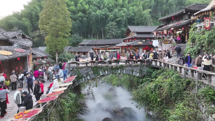 浙江温州林坑航拍