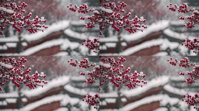 北京冬天雪景