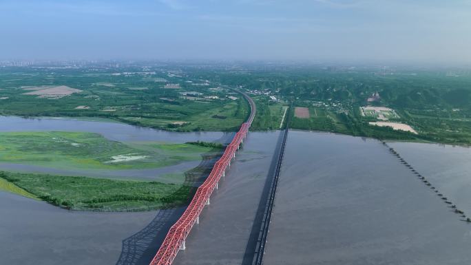【4K】郑州黄河航拍、户外徒步