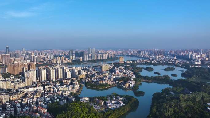 惠州城区大景航拍视频4K